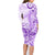 Polynesia Dolphins Family Matching Long Sleeve Bodycon Dress and Hawaiian Shirt Valentine Day Floral Polynesian - Vintage Purple LT14 - Polynesian Pride