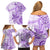 Polynesia Dolphins Family Matching Off Shoulder Short Dress and Hawaiian Shirt Valentine Day Floral Polynesian - Vintage Purple LT14 - Polynesian Pride