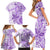 Polynesia Dolphins Family Matching Short Sleeve Bodycon Dress and Hawaiian Shirt Valentine Day Floral Polynesian - Vintage Purple LT14 - Polynesian Pride