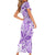 Polynesia Dolphins Family Matching Short Sleeve Bodycon Dress and Hawaiian Shirt Valentine Day Floral Polynesian - Vintage Purple LT14 - Polynesian Pride