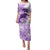 Polynesia Dolphins Puletasi Valentine Day Floral Polynesian - Vintage Purple LT14 Long Dress Purple - Polynesian Pride