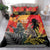 New Zealand and Australia ANZAC Day Bedding Set Sliver Fern Kakapo With Golden Wattle Kangaroo