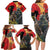 New Zealand and Australia ANZAC Day Family Matching Long Sleeve Bodycon Dress and Hawaiian Shirt Sliver Fern Kakapo With Golden Wattle Kangaroo