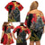 New Zealand and Australia ANZAC Day Family Matching Off Shoulder Short Dress and Hawaiian Shirt Sliver Fern Kakapo With Golden Wattle Kangaroo