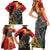 New Zealand and Australia ANZAC Day Family Matching Short Sleeve Bodycon Dress and Hawaiian Shirt Sliver Fern Kakapo With Golden Wattle Kangaroo