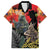 New Zealand and Australia ANZAC Day Family Matching Short Sleeve Bodycon Dress and Hawaiian Shirt Sliver Fern Kakapo With Golden Wattle Kangaroo