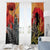 New Zealand and Australia ANZAC Day Window Curtain Sliver Fern Kakapo With Golden Wattle Kangaroo