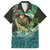 Aotearoa Tangaroa Atua Family Matching Off Shoulder Short Dress and Hawaiian Shirt New Zealand God Of The Ocean