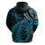 New Zealand Lizard Hoodie Silver Fern Aotearoa Maori Blue Version