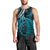 New Zealand Lizard Men Tank Top Silver Fern Aotearoa Maori Blue Version