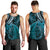 New Zealand Lizard Men Tank Top Silver Fern Aotearoa Maori Blue Version