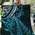 New Zealand Lizard Quilt Silver Fern Aotearoa Maori Blue Version