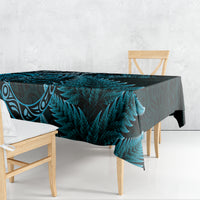 New Zealand Lizard Tablecloth Silver Fern Aotearoa Maori Blue Version LT14 - Polynesian Pride