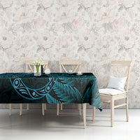 New Zealand Lizard Tablecloth Silver Fern Aotearoa Maori Blue Version LT14 - Polynesian Pride