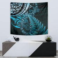 New Zealand Lizard Tapestry Silver Fern Aotearoa Maori Blue Version LT14 - Polynesian Pride