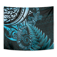New Zealand Lizard Tapestry Silver Fern Aotearoa Maori Blue Version LT14 - Polynesian Pride