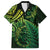 New Zealand Lizard Family Matching Long Sleeve Bodycon Dress and Hawaiian Shirt Silver Fern Aotearoa Maori Green Version