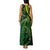 New Zealand Lizard Family Matching Tank Maxi Dress and Hawaiian Shirt Silver Fern Aotearoa Maori Green Version