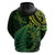 New Zealand Lizard Hoodie Silver Fern Aotearoa Maori Green Version