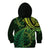 New Zealand Lizard Kid Hoodie Silver Fern Aotearoa Maori Green Version