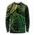 New Zealand Lizard Long Sleeve Shirt Silver Fern Aotearoa Maori Green Version