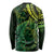 New Zealand Lizard Long Sleeve Shirt Silver Fern Aotearoa Maori Green Version