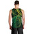 New Zealand Lizard Men Tank Top Silver Fern Aotearoa Maori Green Version