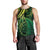 New Zealand Lizard Men Tank Top Silver Fern Aotearoa Maori Green Version