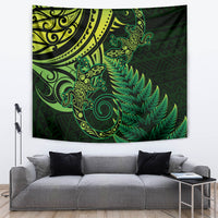 New Zealand Lizard Tapestry Silver Fern Aotearoa Maori Green Version LT14 Green - Polynesian Pride
