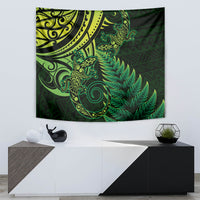 New Zealand Lizard Tapestry Silver Fern Aotearoa Maori Green Version LT14 - Polynesian Pride
