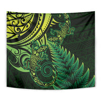 New Zealand Lizard Tapestry Silver Fern Aotearoa Maori Green Version LT14 - Polynesian Pride