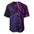 New Zealand Lizard Baseball Jersey Silver Fern Aotearoa Maori Purple Version