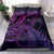 New Zealand Lizard Bedding Set Silver Fern Aotearoa Maori Purple Version