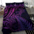 New Zealand Lizard Bedding Set Silver Fern Aotearoa Maori Purple Version