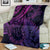 New Zealand Lizard Blanket Silver Fern Aotearoa Maori Purple Version