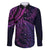 New Zealand Lizard Family Matching Mermaid Dress and Hawaiian Shirt Silver Fern Aotearoa Maori Purple Version