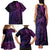 New Zealand Lizard Family Matching Tank Maxi Dress and Hawaiian Shirt Silver Fern Aotearoa Maori Purple Version