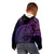 New Zealand Lizard Kid Hoodie Silver Fern Aotearoa Maori Purple Version