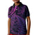 New Zealand Lizard Kid Polo Shirt Silver Fern Aotearoa Maori Purple Version