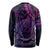 New Zealand Lizard Long Sleeve Shirt Silver Fern Aotearoa Maori Purple Version