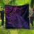 New Zealand Lizard Quilt Silver Fern Aotearoa Maori Purple Version