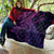 New Zealand Lizard Quilt Silver Fern Aotearoa Maori Purple Version