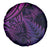 New Zealand Lizard Spare Tire Cover Silver Fern Aotearoa Maori Purple Version