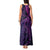 New Zealand Lizard Tank Maxi Dress Silver Fern Aotearoa Maori Purple Version