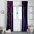 New Zealand Lizard Window Curtain Silver Fern Aotearoa Maori Purple Version