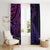 New Zealand Lizard Window Curtain Silver Fern Aotearoa Maori Purple Version