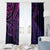 New Zealand Lizard Window Curtain Silver Fern Aotearoa Maori Purple Version