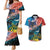 Personalised United States And New Zealand Couples Matching Mermaid Dress and Hawaiian Shirt USA Eagle With Kowhai Aotearoa Tui Bird