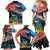 Personalised United States And New Zealand Family Matching Mermaid Dress and Hawaiian Shirt USA Eagle With Kowhai Aotearoa Tui Bird