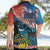 Personalised United States And New Zealand Hawaiian Shirt USA Eagle With Kowhai Aotearoa Tui Bird